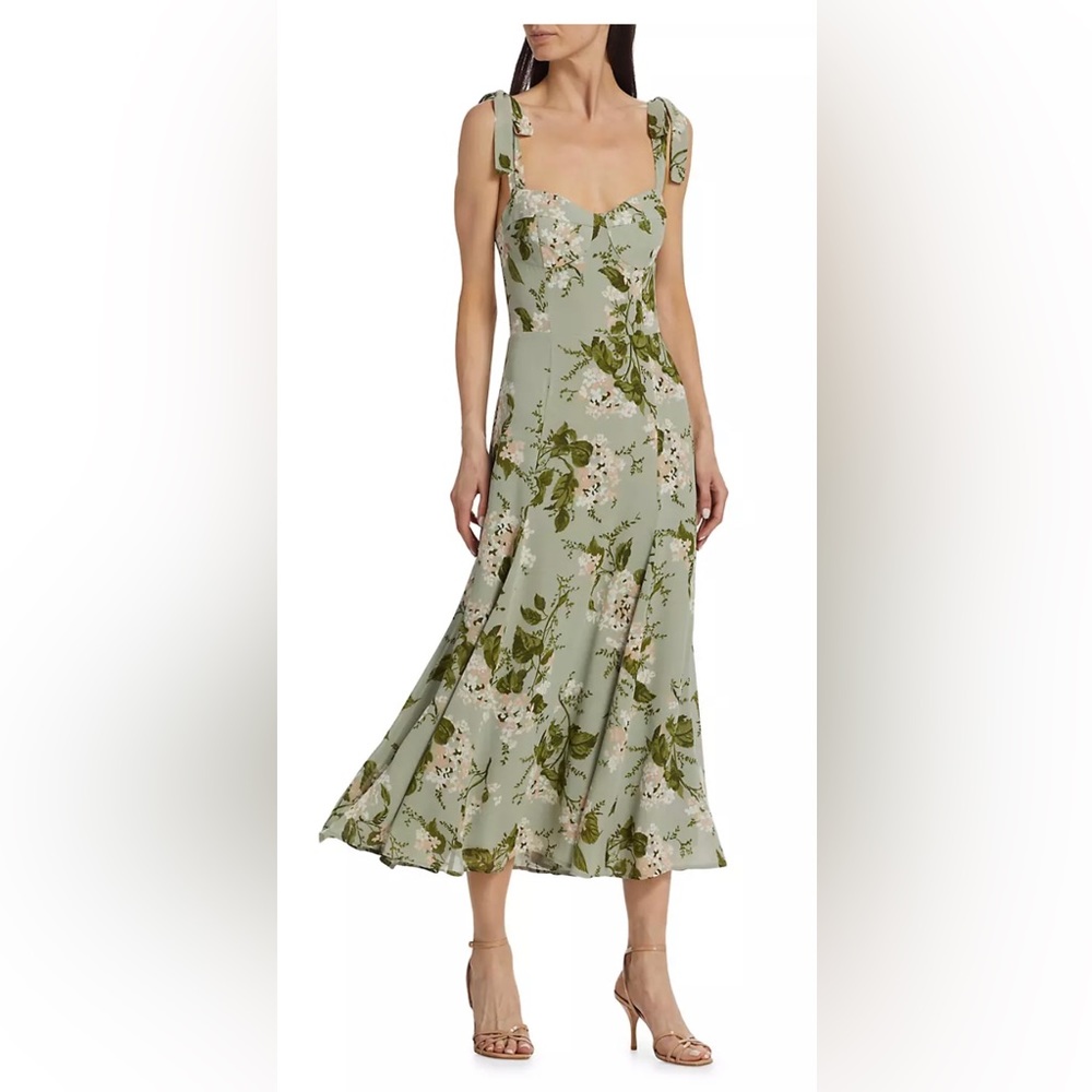 Reformation Nadira Dress, Sage green, Size 8